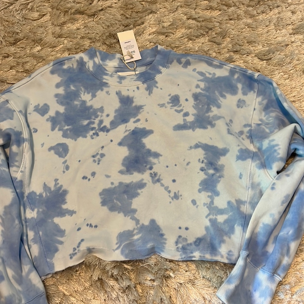 Blue tie die long sleeve